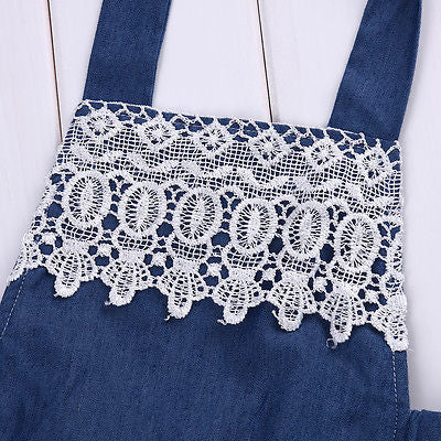 Lace Ruffles Sleeveless Romper