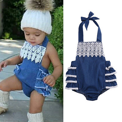 Lace Ruffles Sleeveless Romper