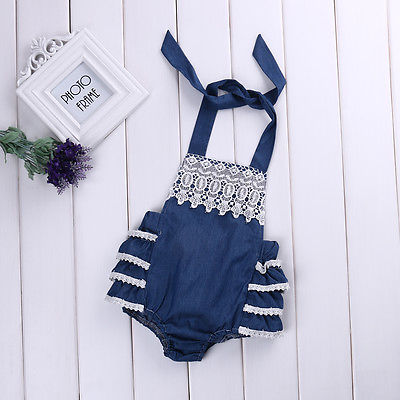 Lace Ruffles Sleeveless Romper