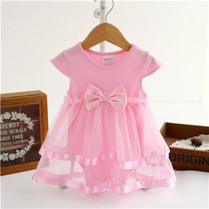 Cotton Bow Baby Dress